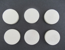 6 WHITE BONE SPACERS /