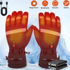 Heated Gloves Rechargeable Heated Gloves Winter Touchscreen Waterproof Gloves
