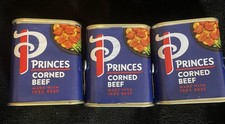 PRINCES CORNED BEEF 340g X 3= 1020g Long expire date / 3 Tins.