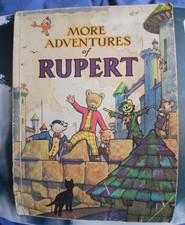 rare first edition more adventures of Rupert the bear book 1942