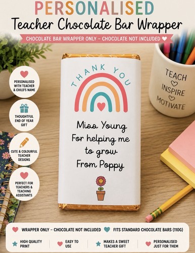Personalised teacher chocolate - teacher,