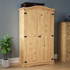 Corona 1 2 3 Door Wardrobe Solid Pine Wood Mexican Bedroom Furniture Arc Top