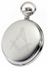 PERSONALISED SILVER MASONIC POCKET WATCH PW45