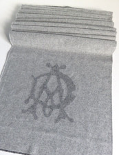 Dunhill mens 100% cashmere scarf light & mid grey NEW winter wool luxury gents