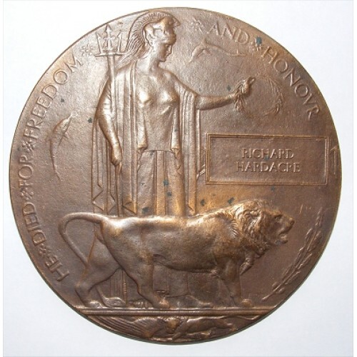 Ww1 death plaque penny richard - plaque,