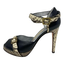 REAL SNAKE SKIN HEELS BLACK