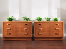 G Plan Fresco Teak Chest Of 3 Drawers, bedsides pair x 2 