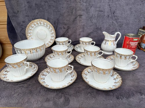 Antique bone china coffee set - antique,