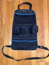 LINDAM Car Back Seat Organiser Pushchair Baby Storage Black Travel Bag Pockets