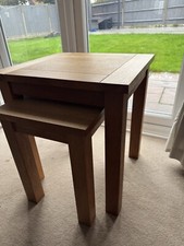 next solid oak nest of tables