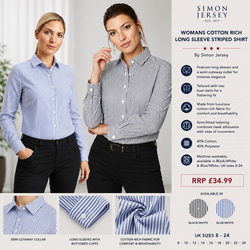 Ladies womans black striped - black,
