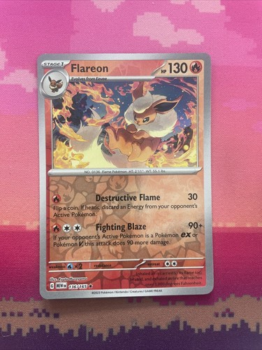 Pokemon card flareon scarlet - pokemon, &