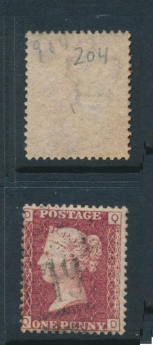 1864 penny red - gb,, sg43,