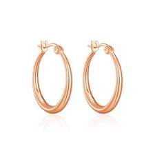 Rose Gold Plated 20mm Hoop Earrings