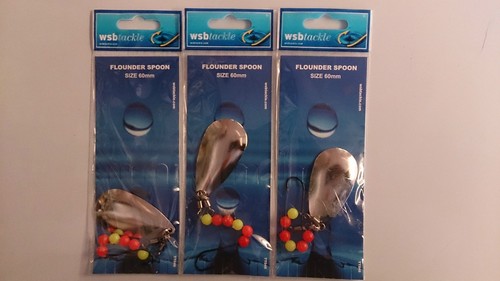 Flounder spoon rig 2 hook - x,