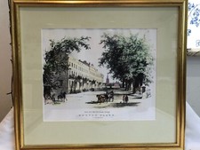 Euston Place, Leamington Spa - Print by J. Brandard - framed - 