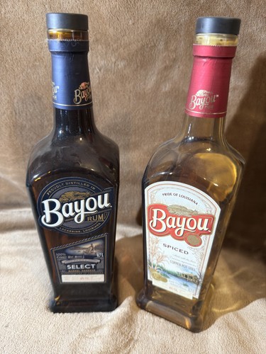 Empty rum bottles - empty,