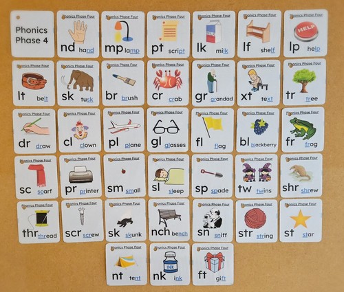 Phonics phase flash cards - cards,