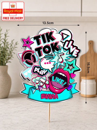 Personalised tiktok cake - tiktok,