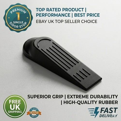 Heavy duty rubber door stop - rubber,