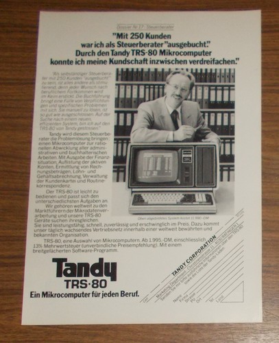 Rare advertising tandy trs - rare, trs-80