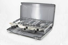 Folding Double Burner Stove And Grill Compact Gas Cooker For Camping Or Festival