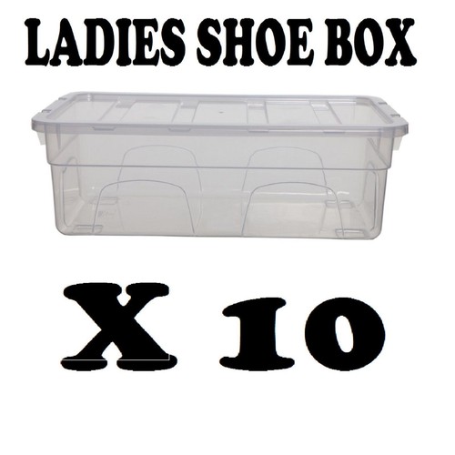 Ladies shoe box plastic - ladies,