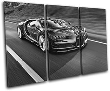 Bugatti Chiron Exotic Supercar Cars TREBLE CANVAS WALL ART Picture Print