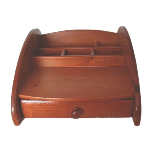 Vintage teak desk organiser - vintage,