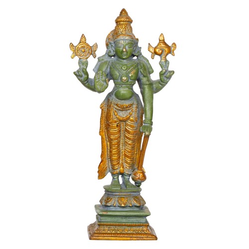 Brass hindu god lord vishnu - hindu,
