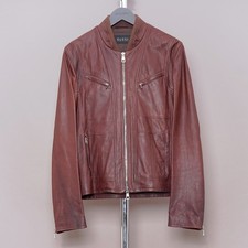 GUCCI Leather Jacket Mens Red