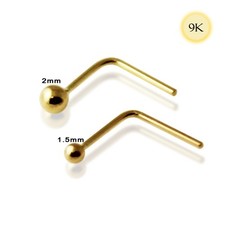 Solid Gold L shaped nose stud