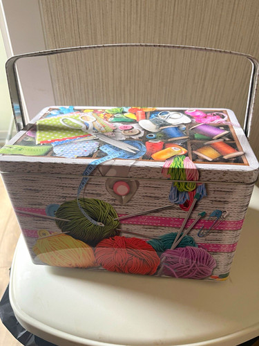 Multicolour metal sewing - sewing, box
