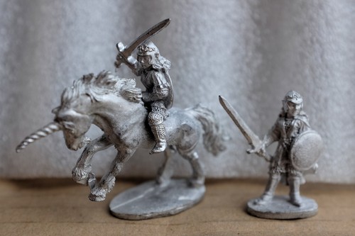 Female elf warrior - and, unicorn
