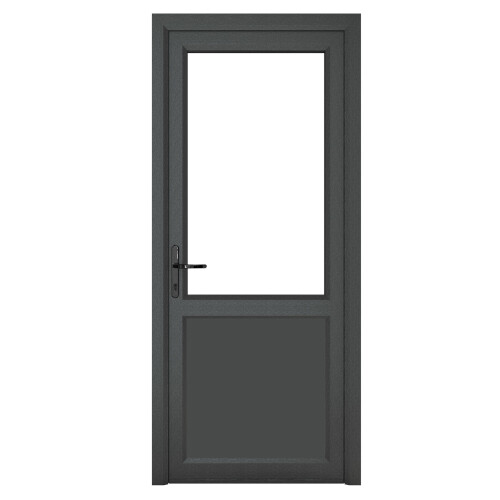 Pvc single door clear half - pvc,