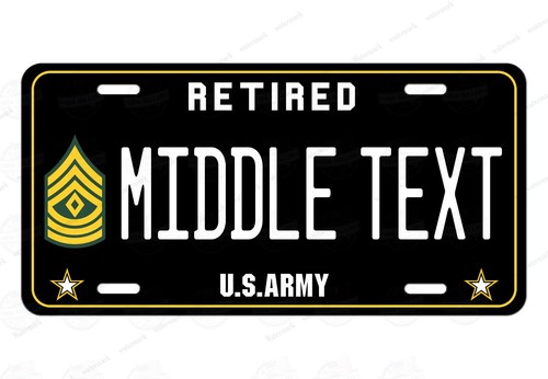 Customized army 1sg retired - 1sg,
