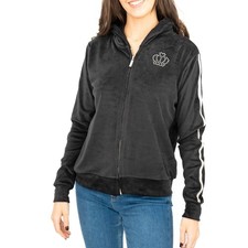 Lipsy Girl Black Velour Zip Up