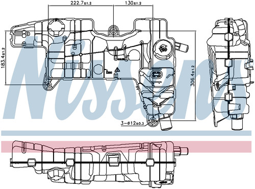 Nissens coolant expansion tank - nissens,