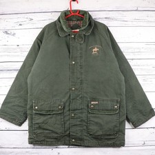 Koolah Canvas Barn Coat Large Green Chore Heavy Work Jacket Ranch Farm Cattle