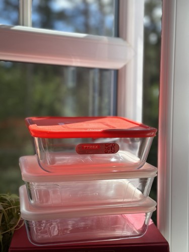 Pyrex 3pc glass - glass, storage