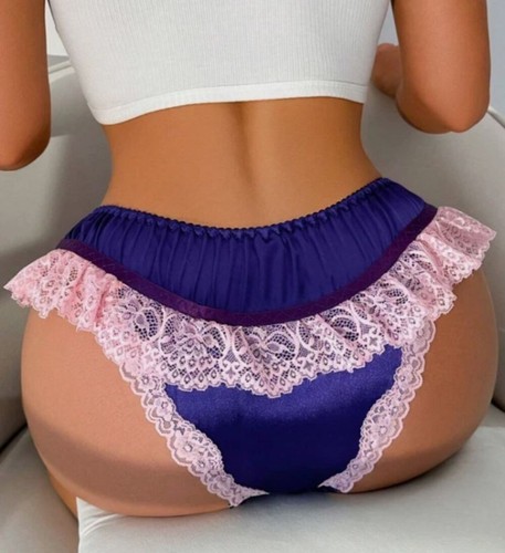 Satin lace frilly - &,