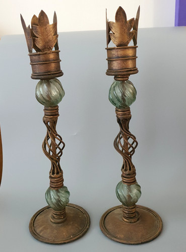 Large vintage tall brass - vintage, &
