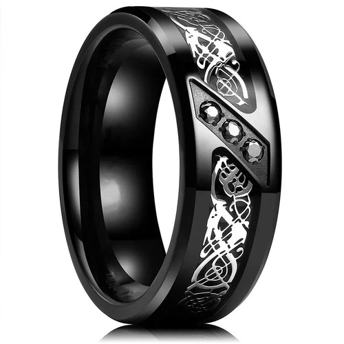 Men ring dragon - dragon, celtic