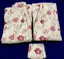 Vintage Sanderson 'Bloom'  Curtains Lined Interlined Pinch Pleat Cottage Core#VF