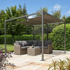 Garden Canopy 10 x 10ft Florence Metal Weatherproof Outdoor Shelter Patio Cover