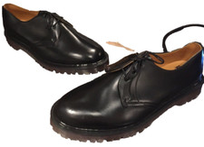 Vintage Dr Martens 1461 black leather shoes UK 10 EU 45 Made in England 