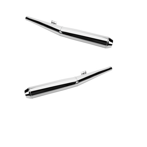 Oem chrome steel exhaust set - oem,