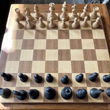 Vintage Wooden Chess Set full