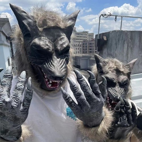 Wolf mask claws glove - wolf,