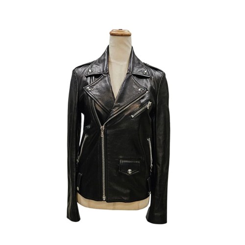 Red valentino black leather - black,